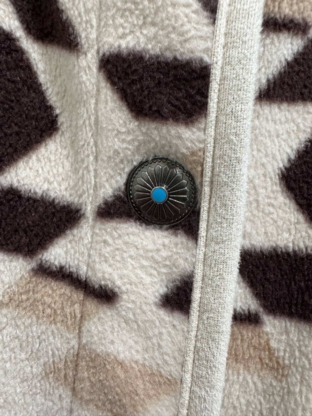 Shyanne Southwestern Aztec Fleece Vest‎ Snap Front Western Print XS - Picture 12 of 16
